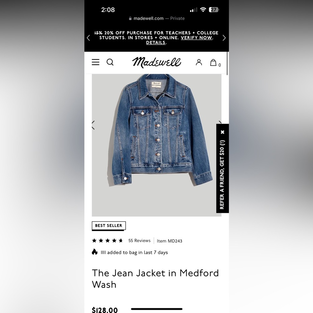 Madewell Jean Jacket
